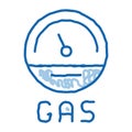 engine gas indicator doodle icon hand drawn illustration