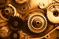 Engine gears wheels Royalty Free Stock Photo