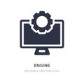 engine icon on white background. Simple element illustration from Web concept