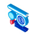 Engine Magnifier isometric icon vector illustration