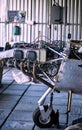 Engine maintenance of a single-engine parkenge aircraft in the hangar