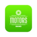 Engine motor icon green vector Royalty Free Stock Photo