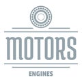 Engine motor logo, simple gray style