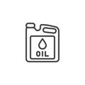Engine oil canister line icon