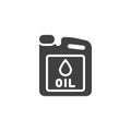 Engine oil canister vector icon