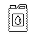 Engine oil icon. Canister of car engine oil. Motor lube