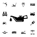 Engine oil icon. Set of car repair icons. Signs, outline eco collection, simple icons for websites, web design, mobile app, info g Royalty Free Stock Photo