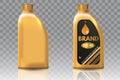 Engine oil plastic bottle package mockup set