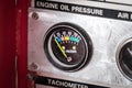 Engine oil pressure gauge on the control panel. Royalty Free Stock Photo