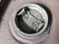 Engine oil tank cap. Royalty Free Stock Photo