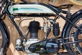 Engine of old retro motorcycle Royalty Free Stock Photo