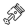 Engine piston icon, mechanic, and automotive concepts. Royalty Free Stock Photo