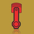engine piston. Vector illustration decorative design Royalty Free Stock Photo