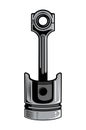 Engine piston vector illustration. Royalty Free Stock Photo