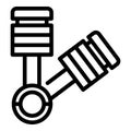 Engine pistons icon, outline style