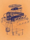 Engine - Retro Architect Blueprint