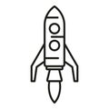 Engine rocket launch icon outline vector. Space start