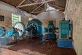 Engine room of a abandoned small hydroelectric plant