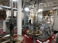 Engine room on Battleship New Jersey Royalty Free Stock Photo