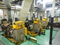 Engine room with diesel generators