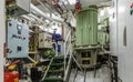 Engine room of the ship