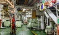 Engine room of the ship Royalty Free Stock Photo