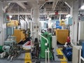 Engine room of a small offshore supply vessel