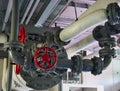 The engine room of a steam tug Royalty Free Stock Photo