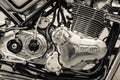 Engine of a sports motorcycle Norton Commando 961 Cafe Racer