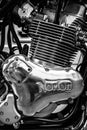 Engine of a sports motorcycle Norton Commando 961 Cafe Racer