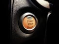 Engine start button of car. Royalty Free Stock Photo