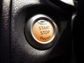 Engine start button of car. Royalty Free Stock Photo