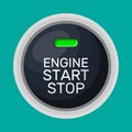 Engine start and stop button.