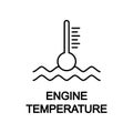 engine temperature icon. Element of car repair for mobile concept and web apps. Detailed icon can be used for web and mobile. Pre