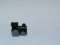 Old plastic engine of a train toy Royalty Free Stock Photo