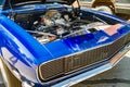 Engine of a vintage hot retro car Chevrolet Chevelle Royalty Free Stock Photo
