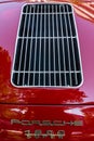 Engine's cooling vents of sports car Porsche 356 Speedster.