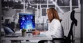 Engineer Analyzing Data