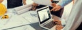 Engineer and architect using architect designing software together. Insight Royalty Free Stock Photo