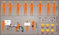 Engineer or Architect worker character Set