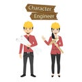 Engineer character set vector illustration