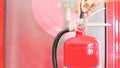Engineer checking Industrial fire control system.a fire extinguishers tank in the fire control room for safety training and fire Royalty Free Stock Photo