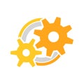 Engineer Cog Wheels Setup Symbol Logo Design