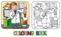 Engineer coloring book. Profession ABC series Royalty Free Stock Photo