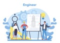 Engineer concept. Professional occupation to design and build Royalty Free Stock Photo