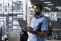 Engineer conducting detailed code review to fix bugs