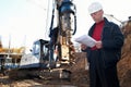 Engineer at construction site Royalty Free Stock Photo