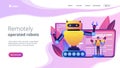 Remotely operated robots concept landing page.