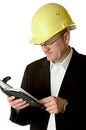 Engineer with day planner Royalty Free Stock Photo