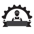 Engineer design over white background, illustration